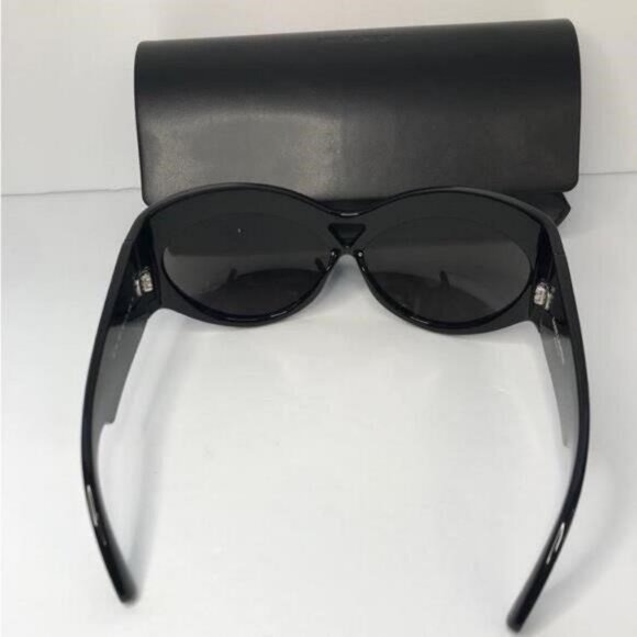 💯 - New Authentic SAINT LAURENT SL73 OVERSIZED BLACK SUNGLASSES - Picture 5 of 12